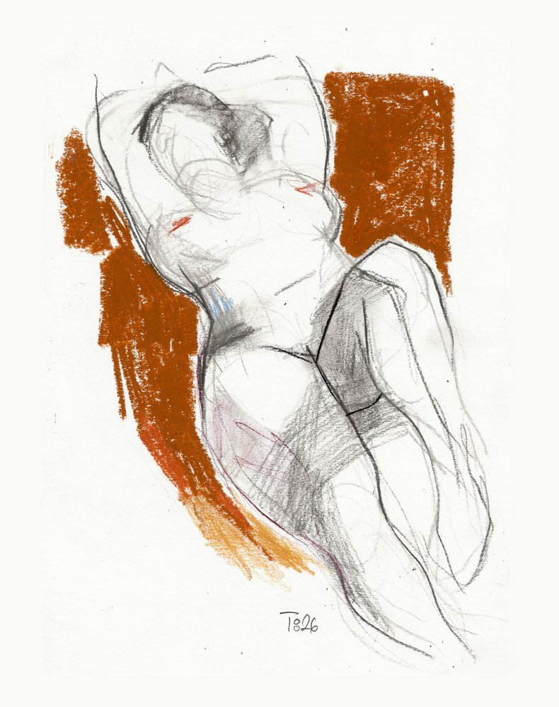 Expressive Nude Sketch by Tore Bahnson