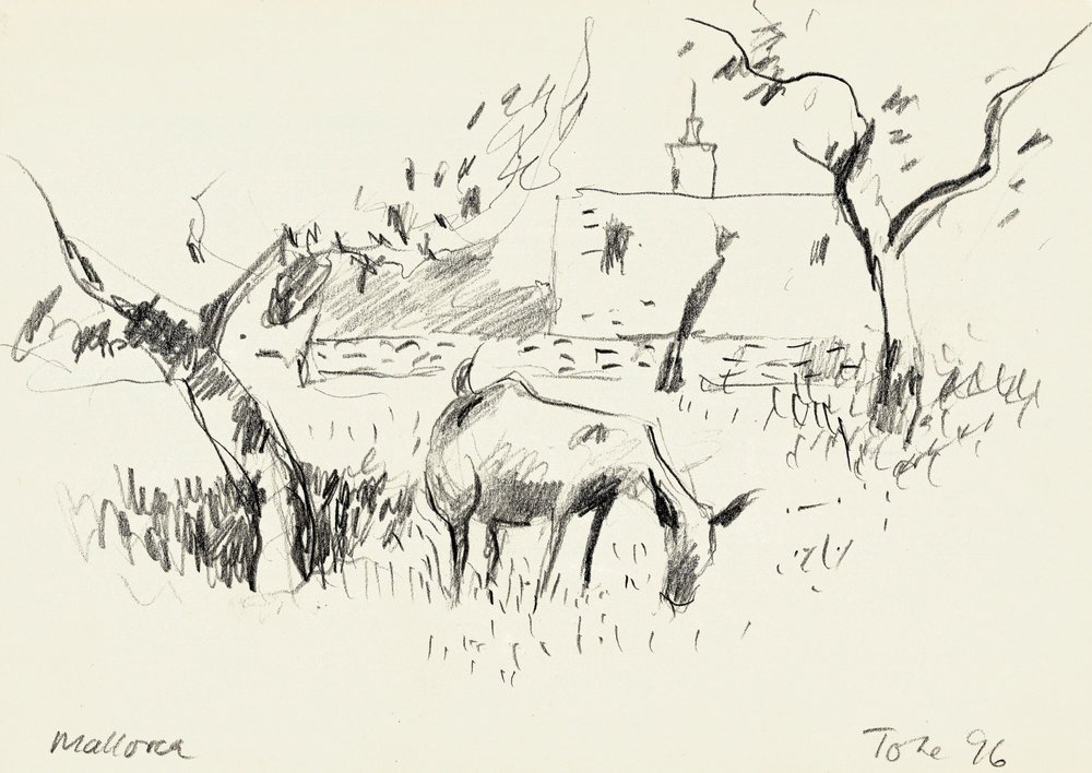 Grazing Goat Sketch by Tore Bahnson
