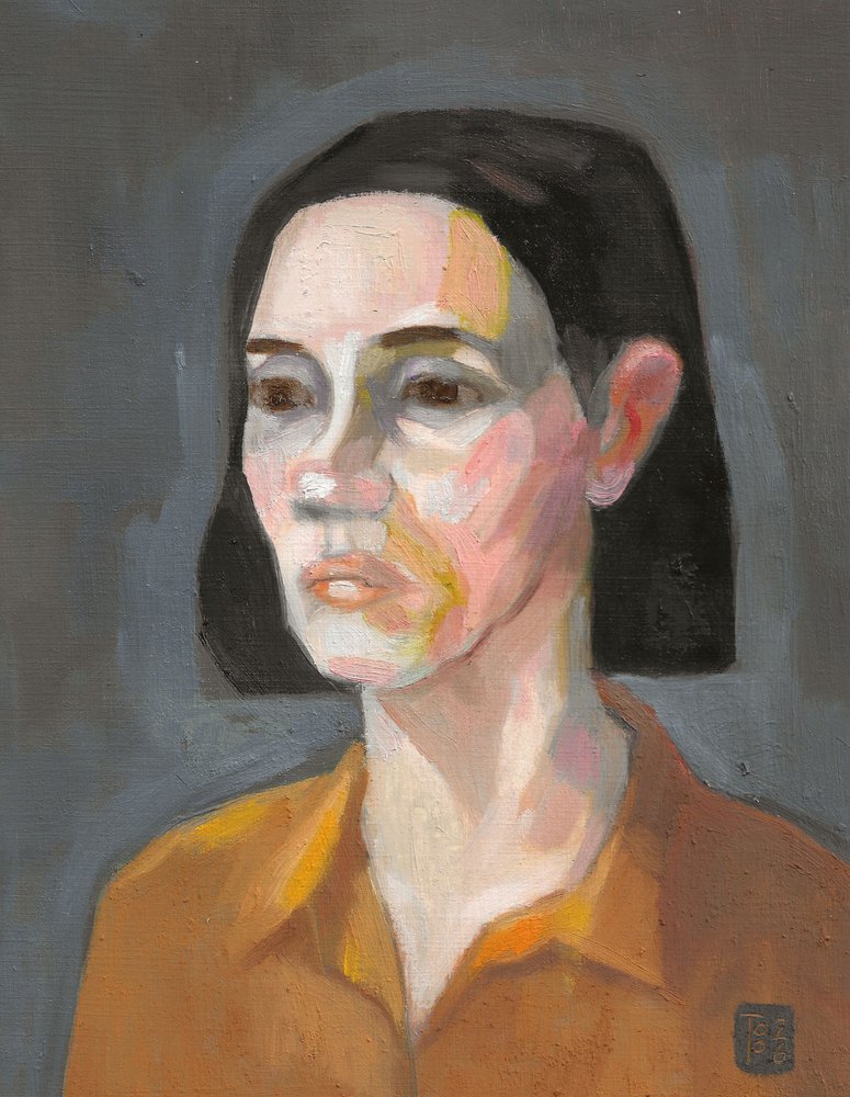 Modern Woman Portrait Painting by Tore Bahnson