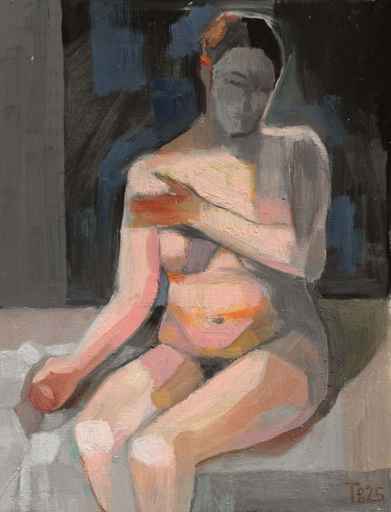 Pensive Nude Figure by Tore Bahnson