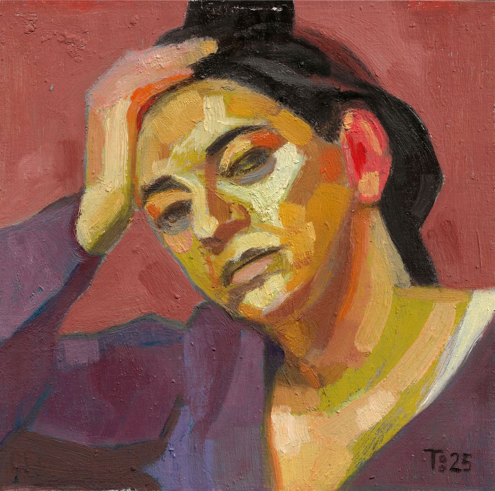 Pensive Woman Portrait by Tore Bahnson