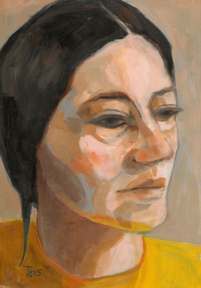 Pensive Woman Portrait by Tore Bahnson