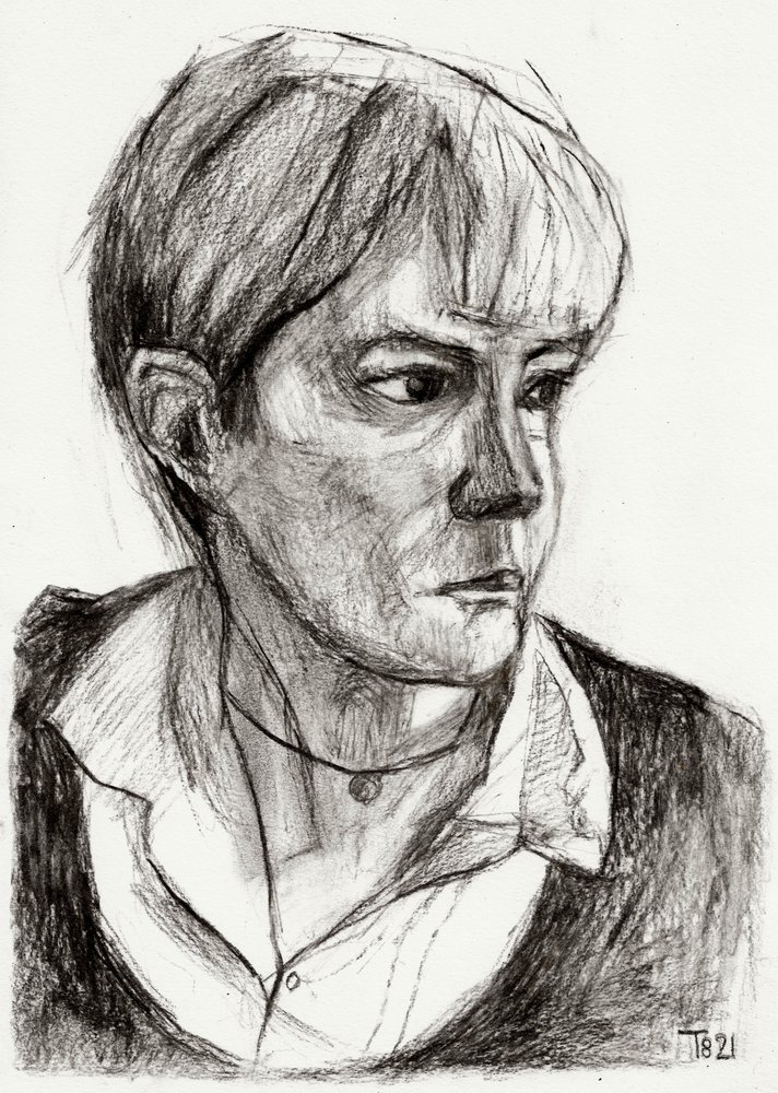 Pensive Woman Sketch by Tore Bahnson