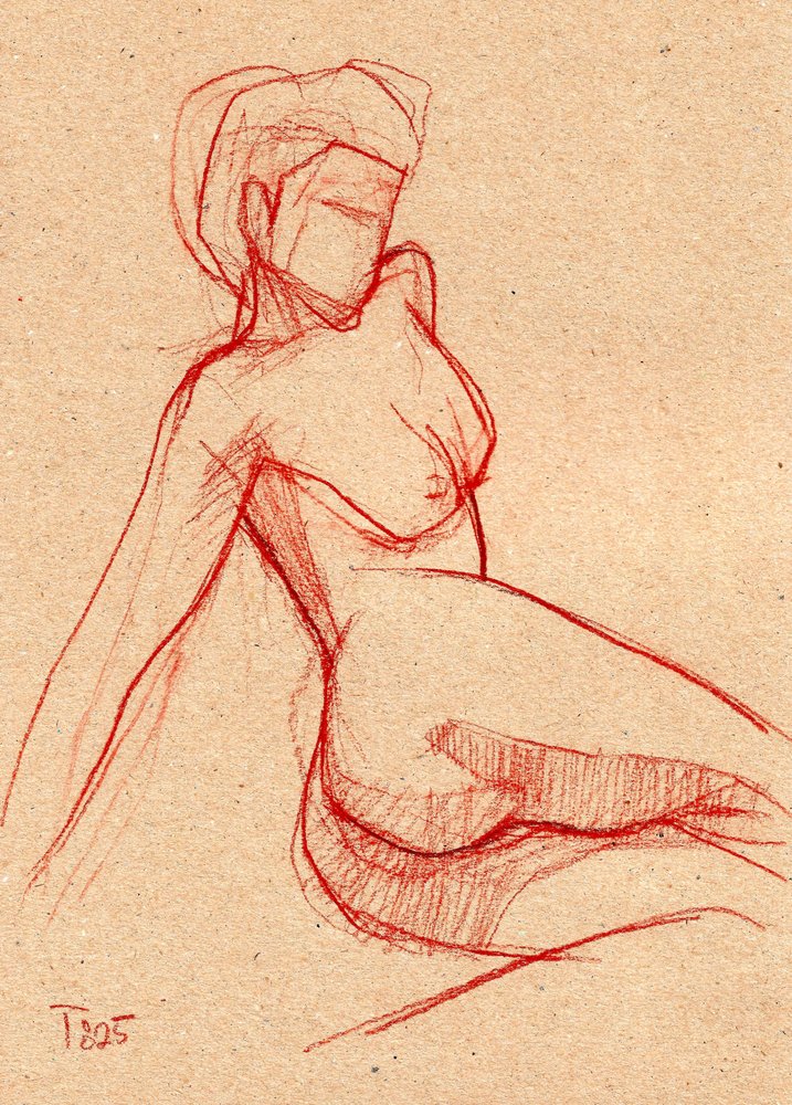 Seated Nude by Tore Bahnson