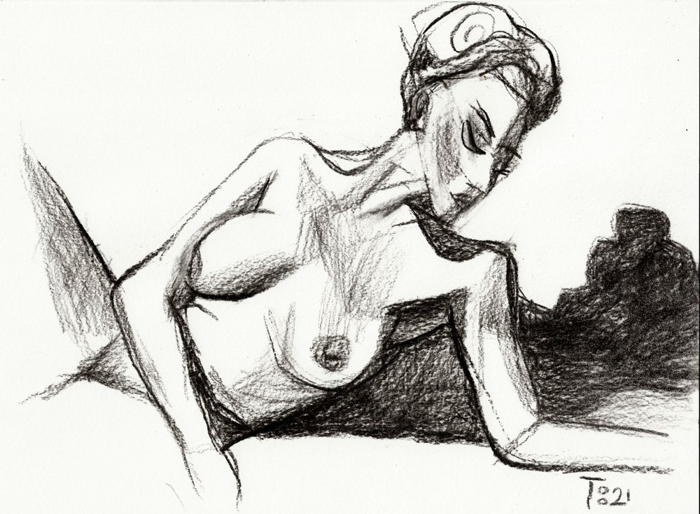 Sensual Nude Sketch by Tore Bahnson