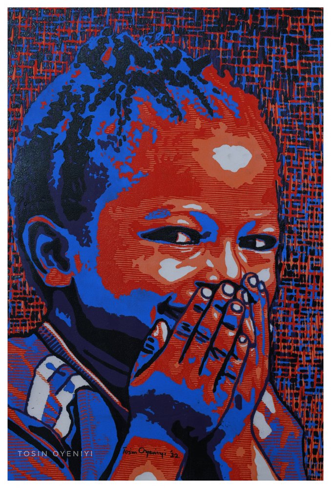 Laughing Boy Portrait by Tosin Oyeniyi