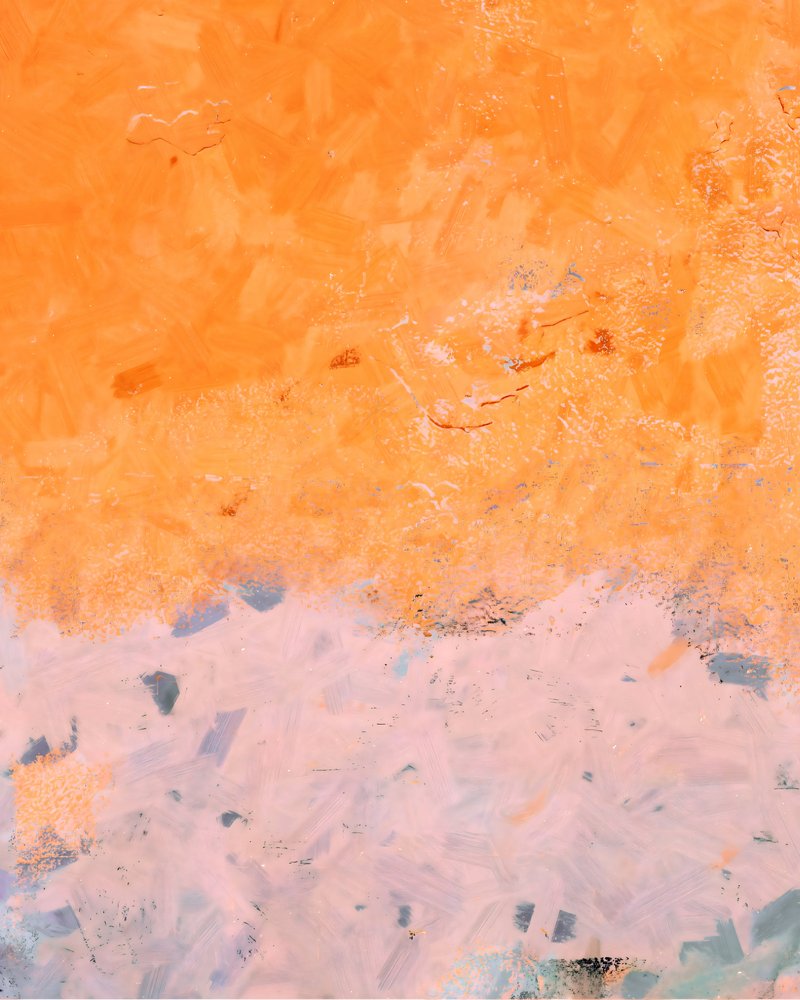 Orange Blush Abstract by Uma Gokhale