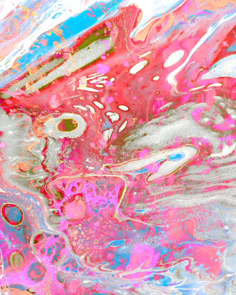 Vibrant Fluid Pink Swirls by Uma Gokhale