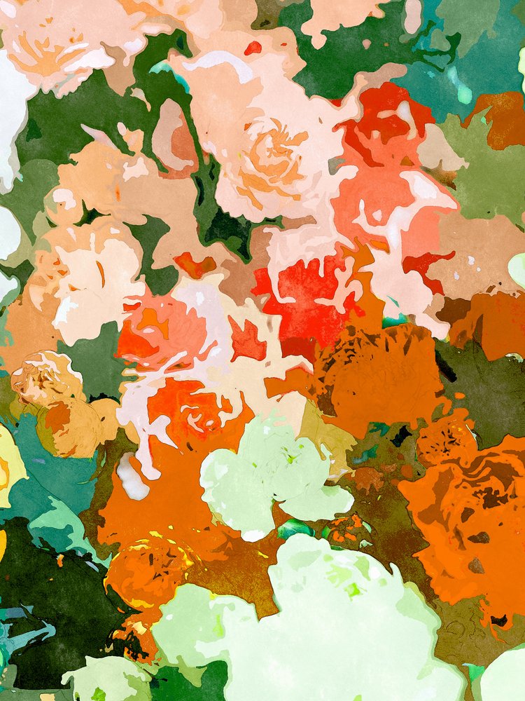 Vibrant Garden Blooms by Uma Gokhale