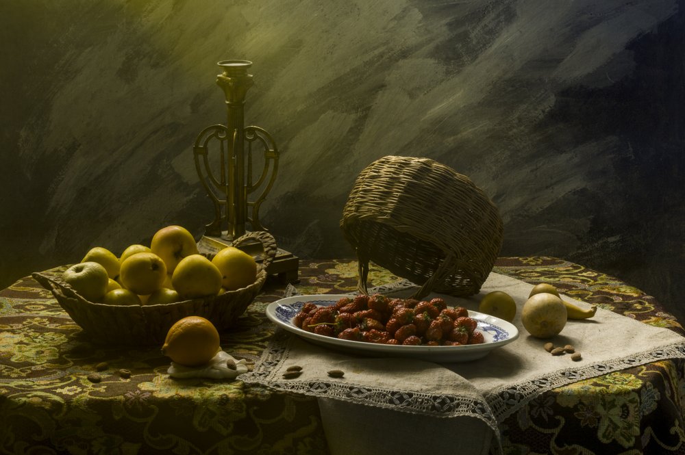 Dark Still Life Fruits by UstinaGreen