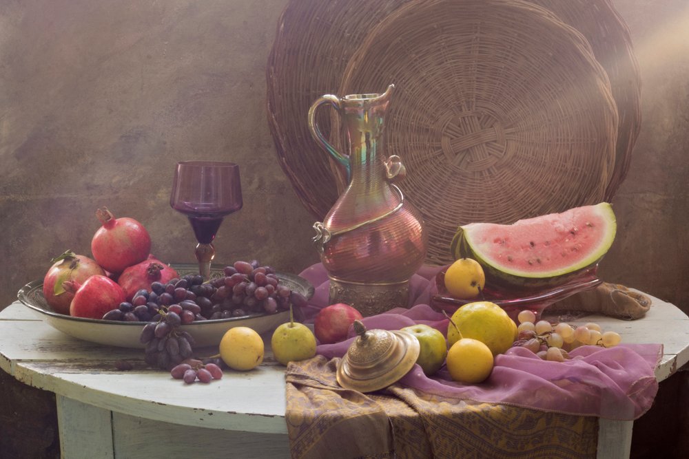 Rustic Fruit and Pitcher by UstinaGreen