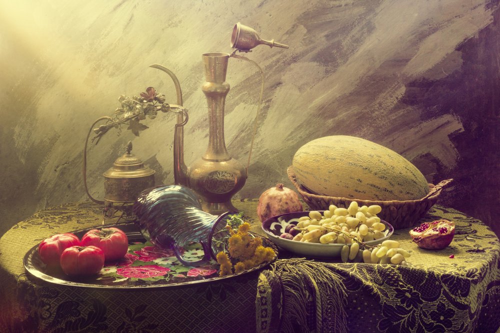 Vintage Fruit Still Life by UstinaGreen