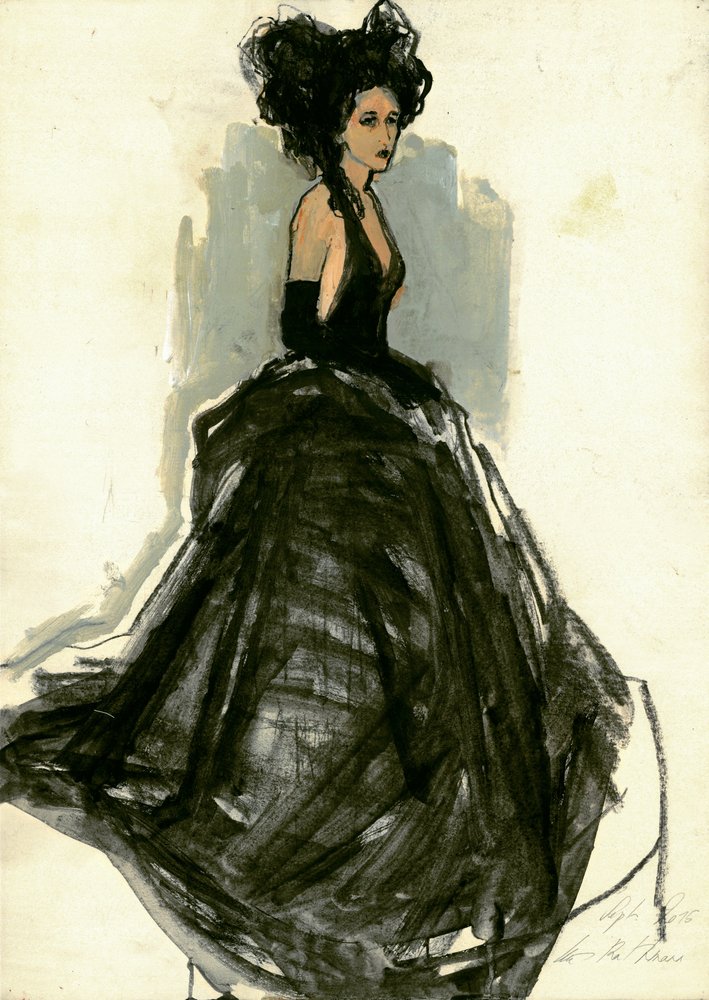 Elegant Lady in Black by Ute Rathmann