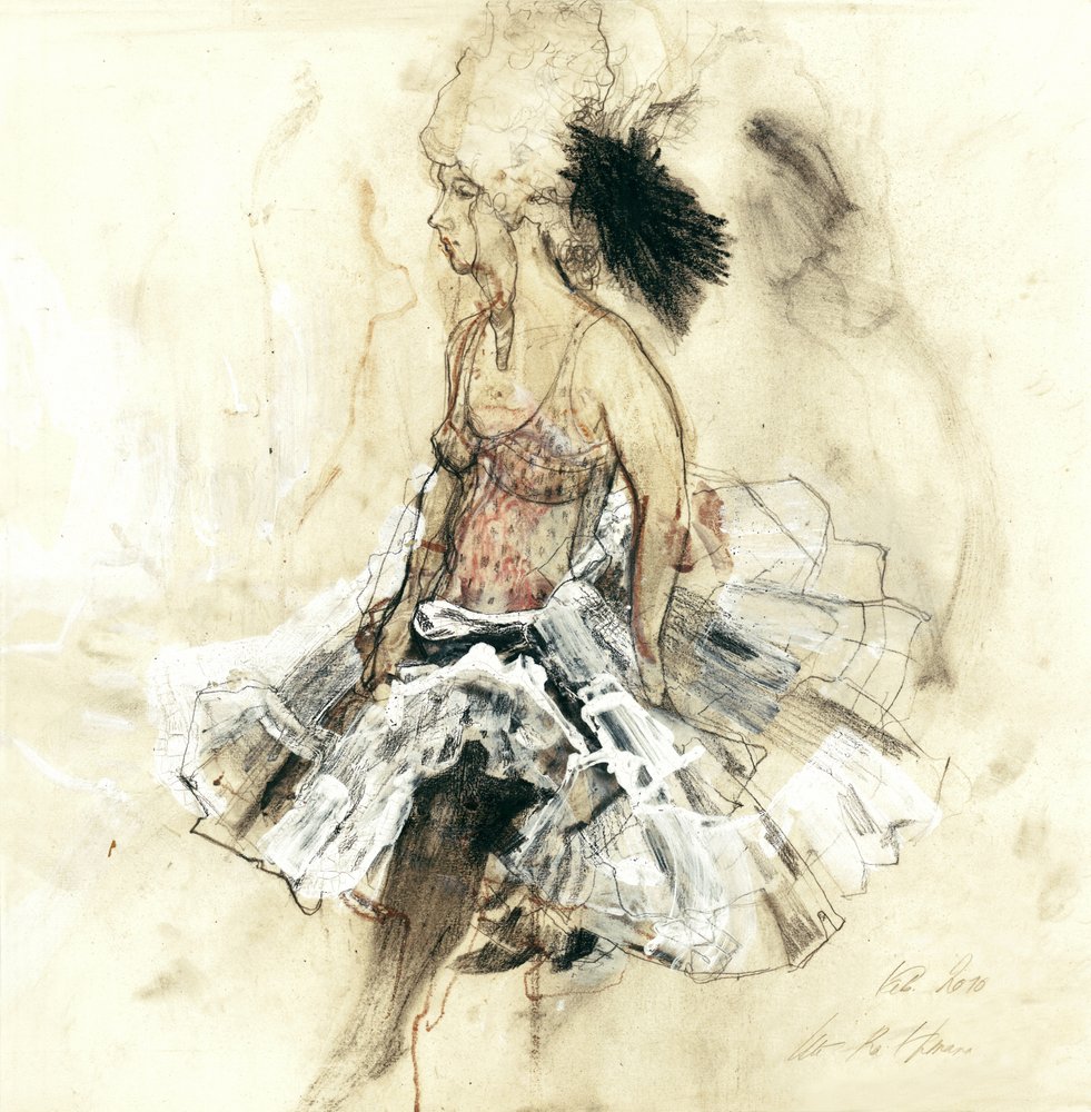 Feathered Dance Sketch by Ute Rathmann