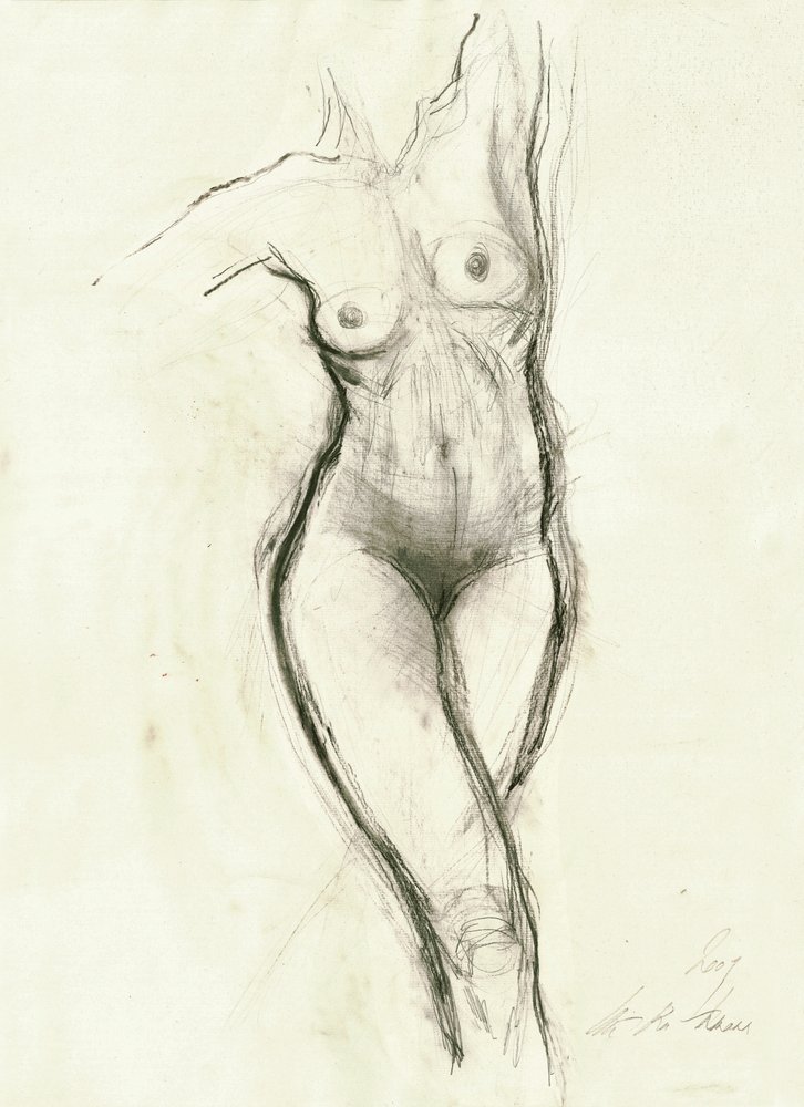 Graceful Female Sketch by Ute Rathmann