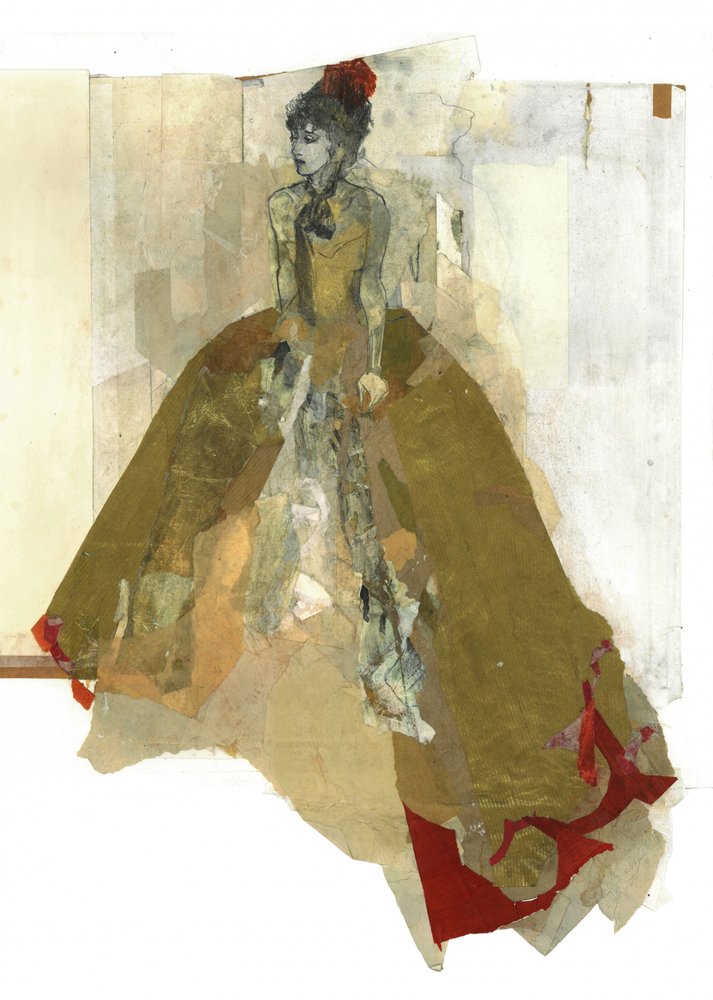 Lady in Golden Dress by Ute Rathmann
