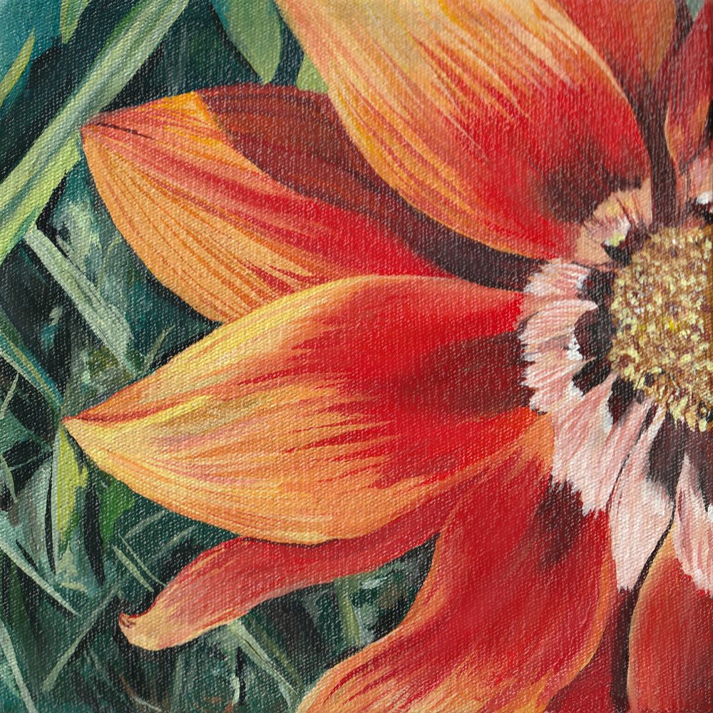 Vibrant Orange Bloom by Viccy Wanliss