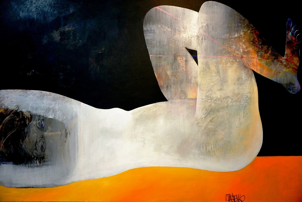 Contemplative Abstract Nude by Victor Tkachenko