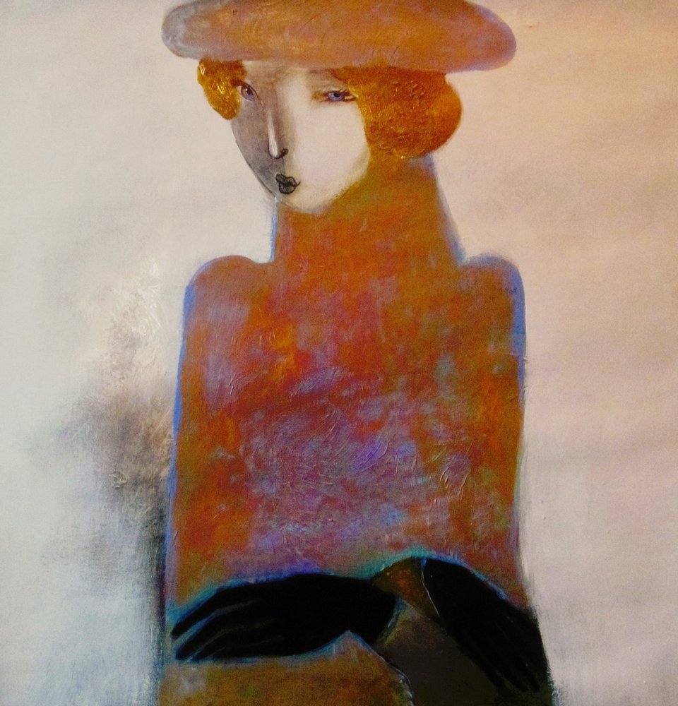 Contemplative Woman Portrait by Victor Tkachenko