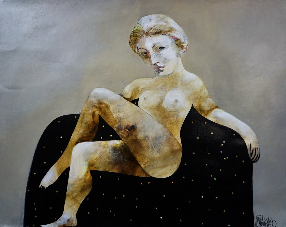 Ethereal Seated Nude by Victor Tkachenko