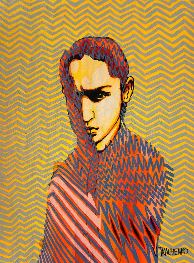 Graphic Youth Zigzag Gaze by Victor Tkachenko