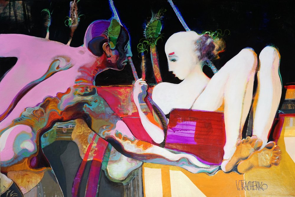 Mysterious Vibrant Figures by Victor Tkachenko