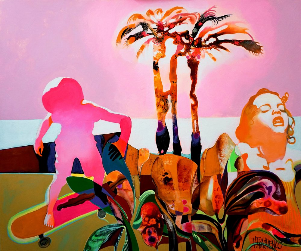 Pink Sky Tropical Dream by Victor Tkachenko