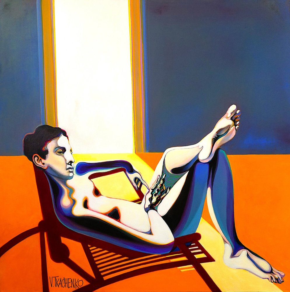Reclining Man in Sunlight by Victor Tkachenko