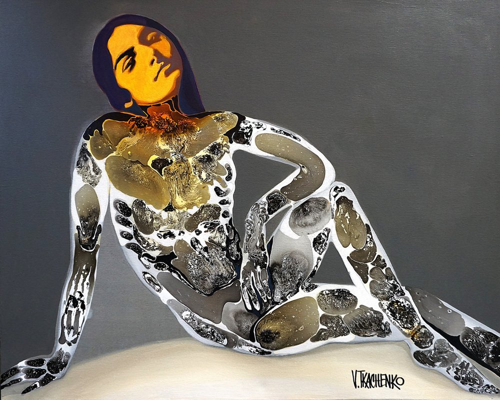 Serene Abstract Woman by Victor Tkachenko