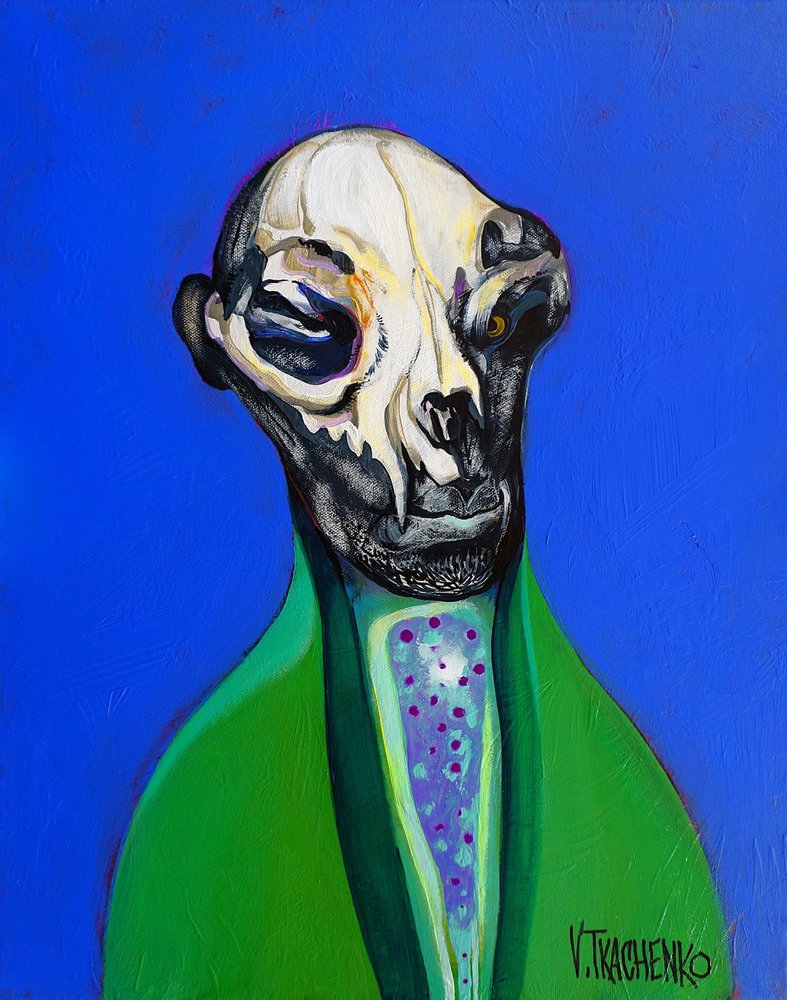 Surreal Skull Figure by Victor Tkachenko