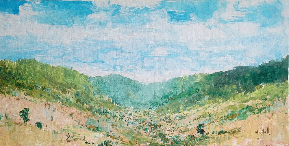 Lush Valley Landscape by Wayne Sleeth