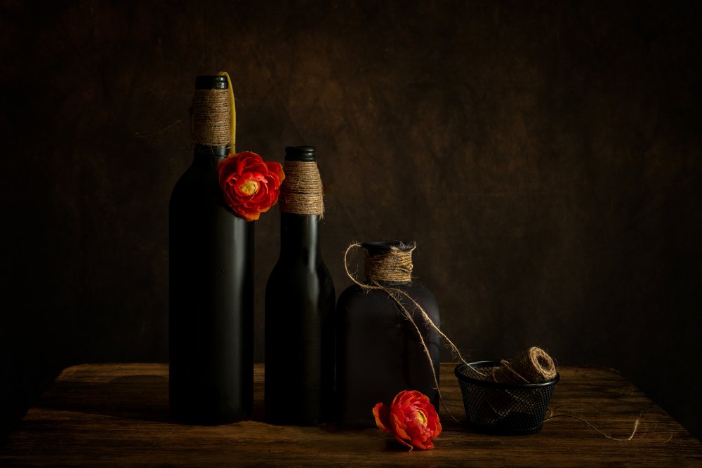 Dark Bottles and Bloom by Wendy Xu