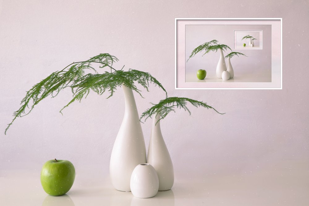 Minimalist Green Apple Still Life by Wendy Xu