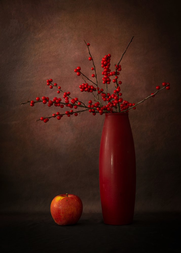 Red Berries Still Life by Wendy Xu