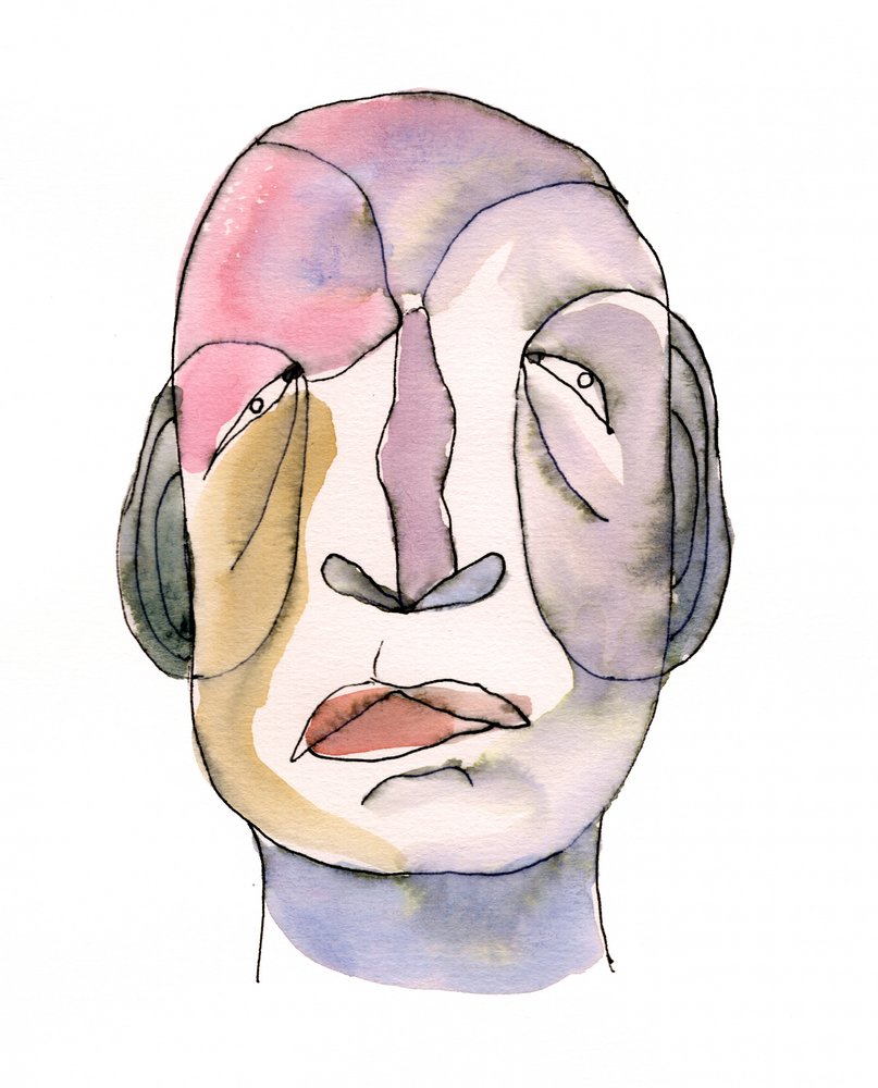 Abstract Pensive Face by Wildemar Doomgriever