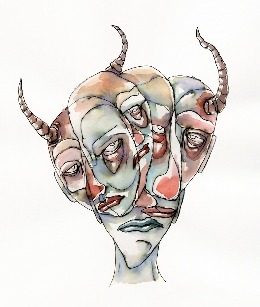 Multiple Surreal Faces by Wildemar Doomgriever