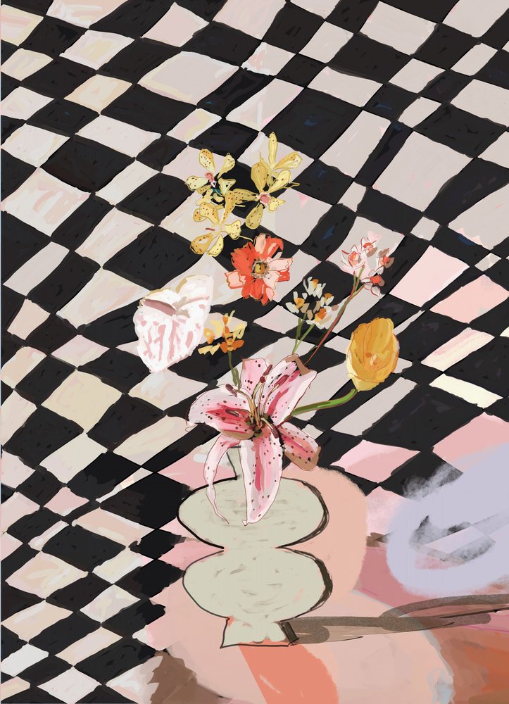 Modern Checkered Still Life by XHOZUCAN