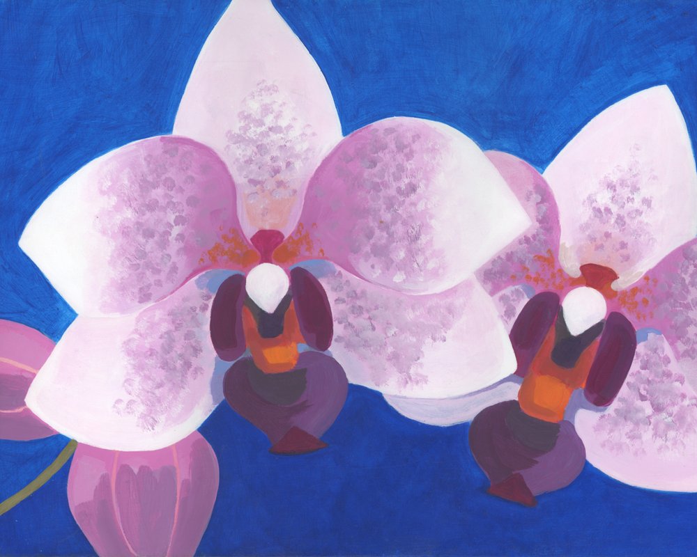 Pink Orchid Embrace by Yvonne Gustafsson