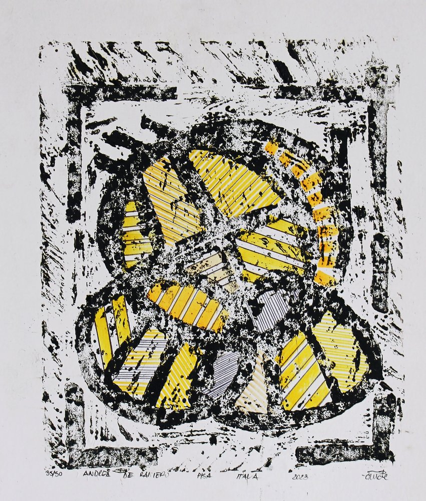 Bold Yellow Abstraction by andrea de ranieri