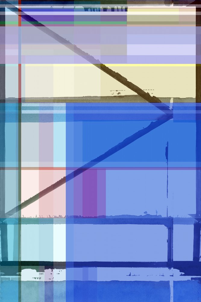 Abstract Blue Geometry by cartissi