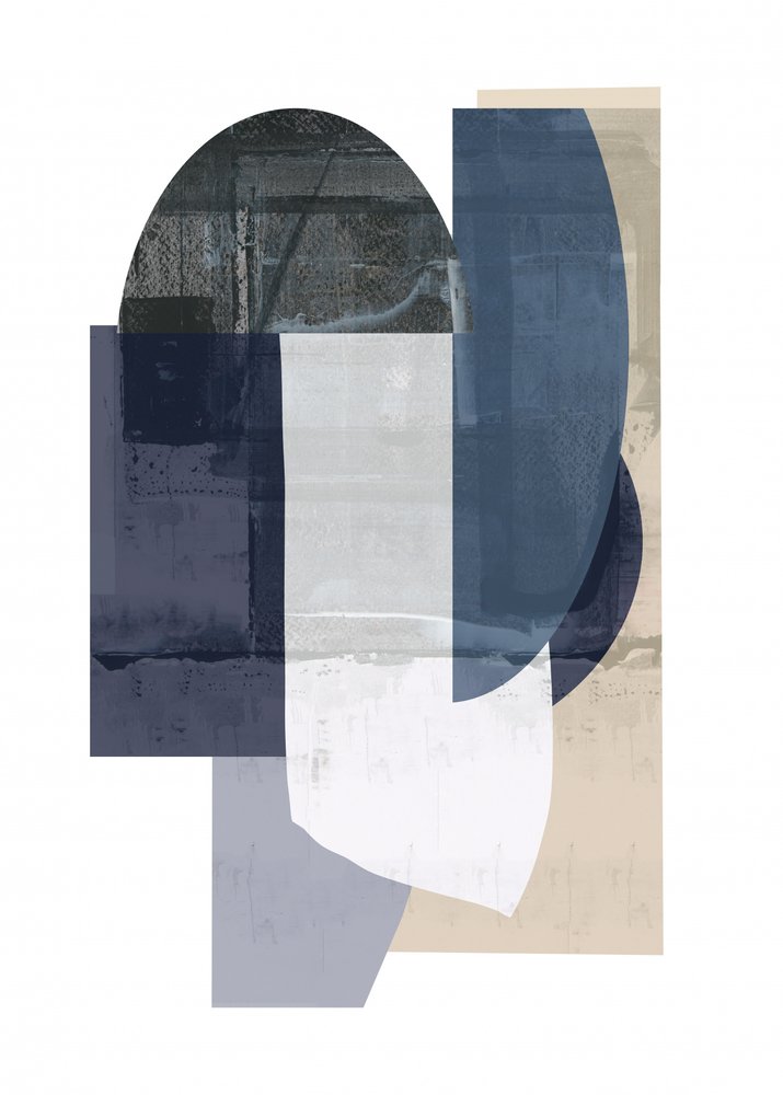 Abstract Blue Geometry by cartissi