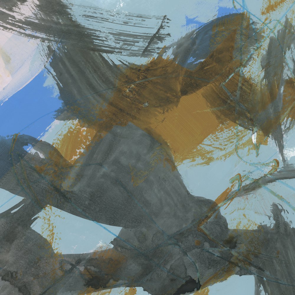 Abstract Blue Gold Flow by cartissi