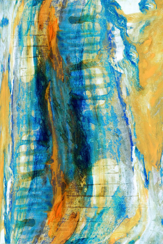 Abstract Blue Gold Flow by cartissi
