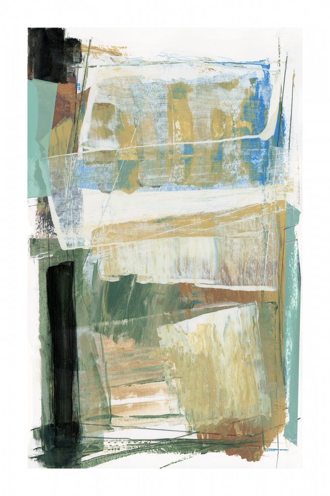 Abstract Blue Green Layers by cartissi