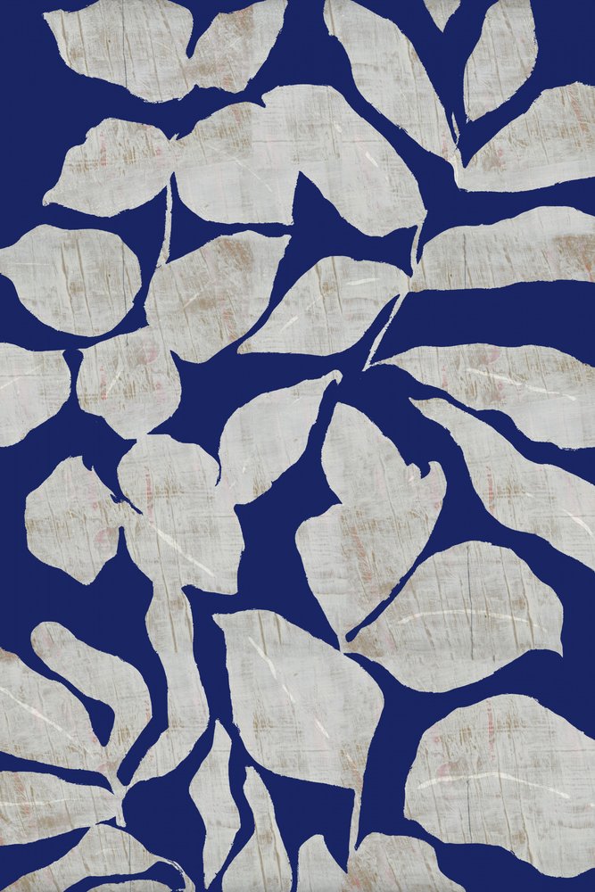 Abstract Botanical Blue by cartissi