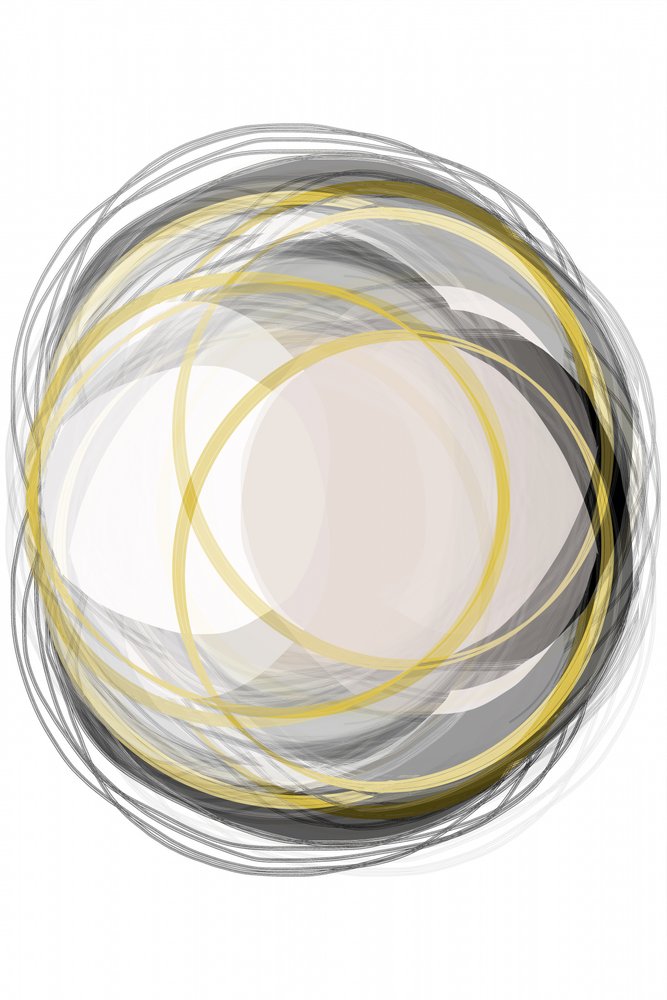 Abstract Gold Circles by cartissi