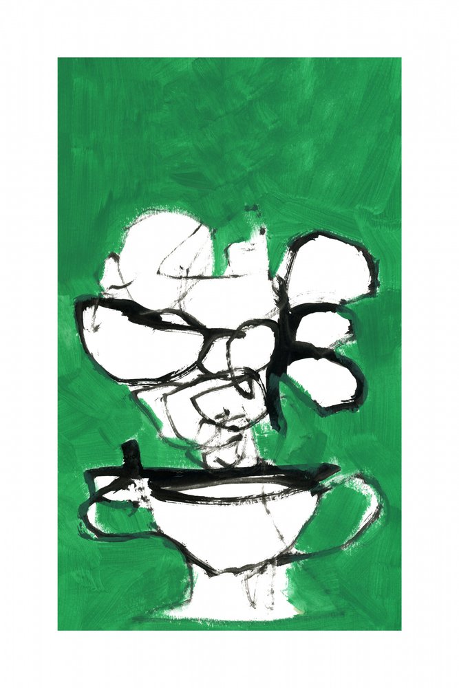 Abstract Green Floral by cartissi