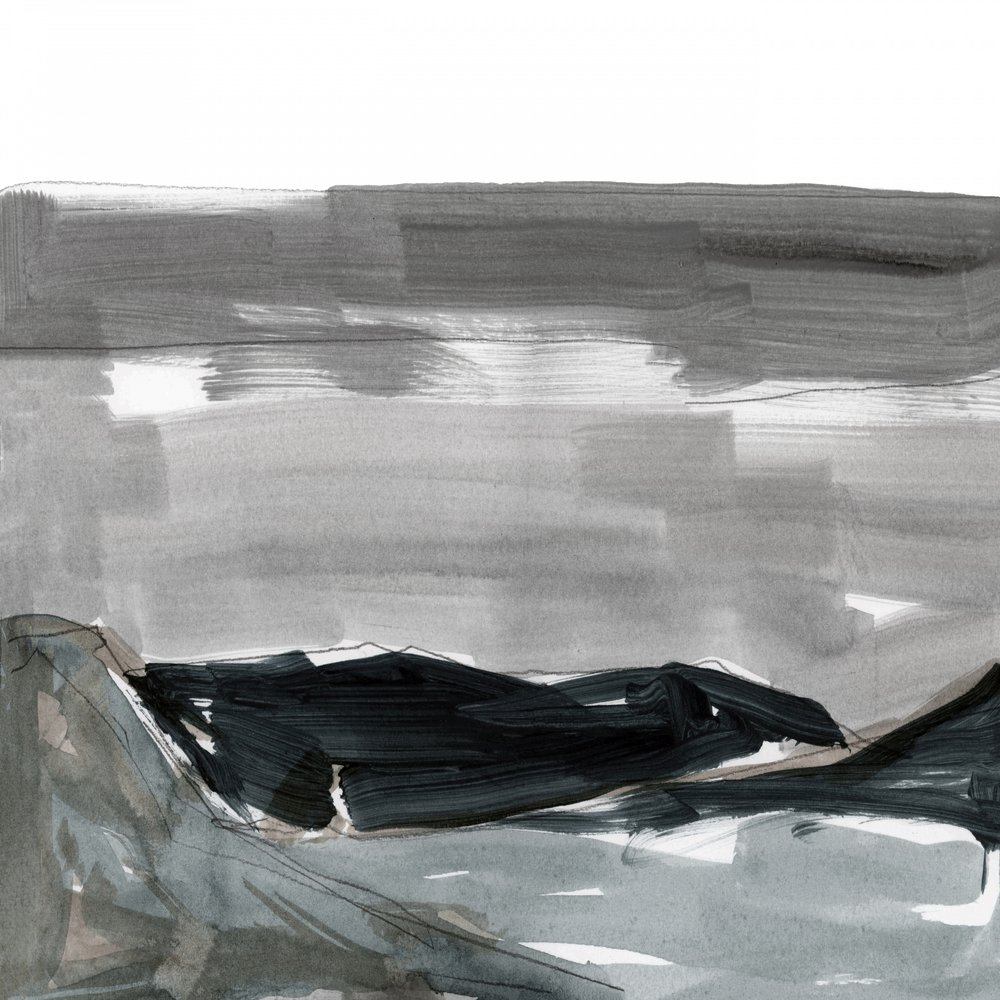 Abstract Grey Mountains by cartissi