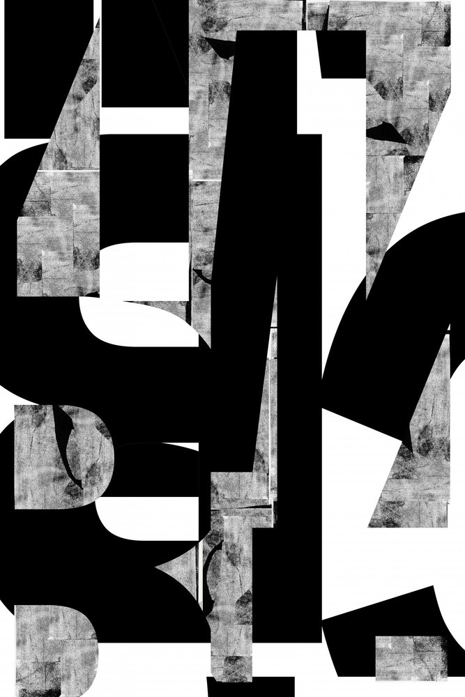 Abstract Monochrome Letter Forms by cartissi