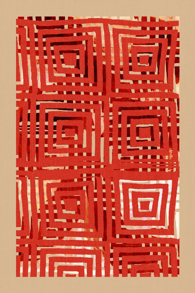 Abstract Red Squares by cartissi